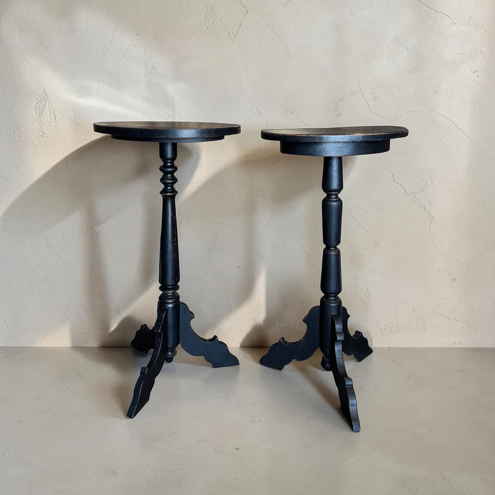 Pair of Vintage 1930s Pedestal Side Tables