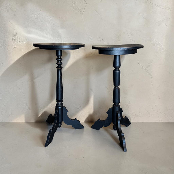 Pair of Vintage 1930s Pedestal Side Tables