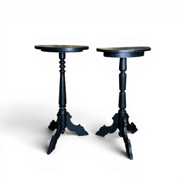 Pair of Vintage 1930s Biedermeyer Pedestal Side Tables