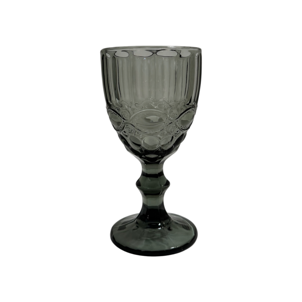 Gray Embossed Retro Wine Glasses