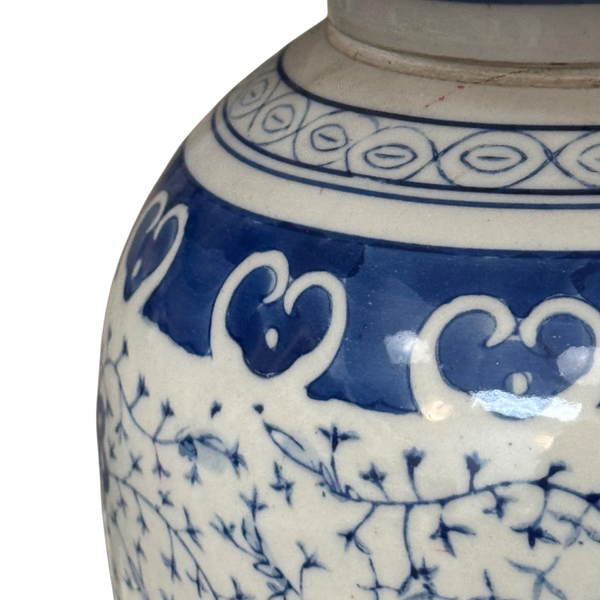 Pair of Vintage Porcelain Ginger Jar Lamps
