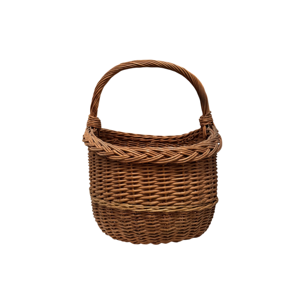 Vintage 20th C. Wicker Basket #1