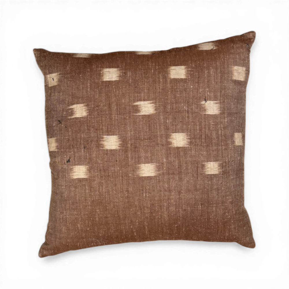 Vintage Fabric Silk Pillow 18" x 17.5"