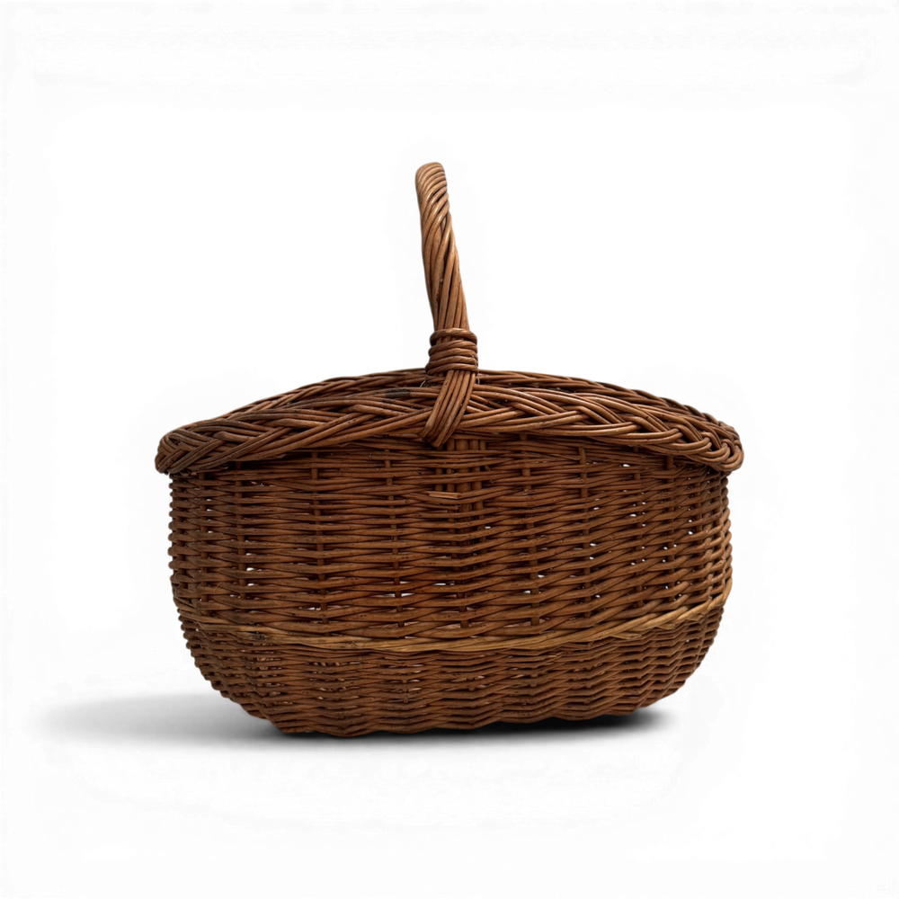 Vintage 20th C. Wicker Basket #1