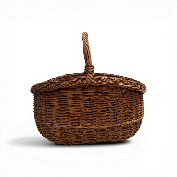 Vintage 20th C. Wicker Basket #1