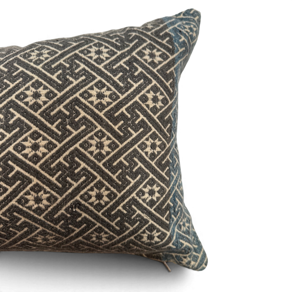 Vintage Fabric Pillow 18" x 12"