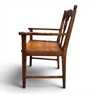 Pair of Vintage Carved Wood Heart Armchairs