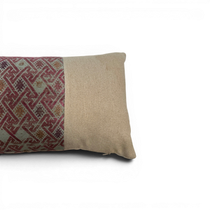 Vintage Fabric Pillow 24" x 10"