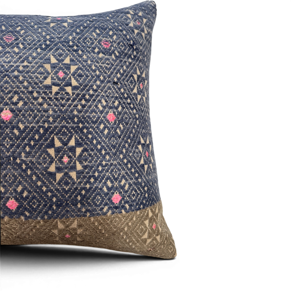 Vintage Fabric Pillow 16.5" x 12"