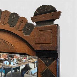 Antique Detailed Wooden Mirror