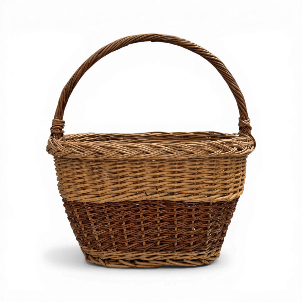 Vintage 20th C. Wicker Basket #3