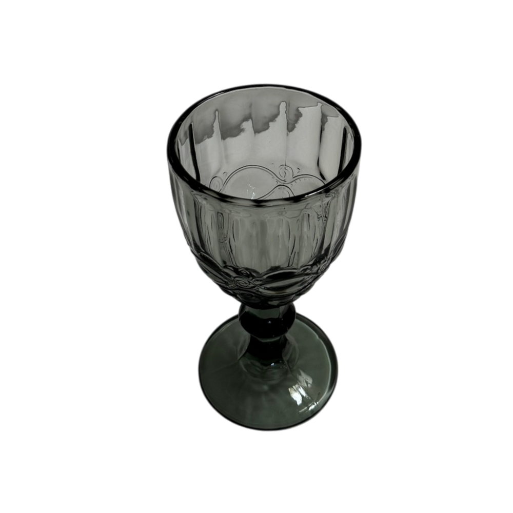 Gray Embossed Retro Wine Glasses