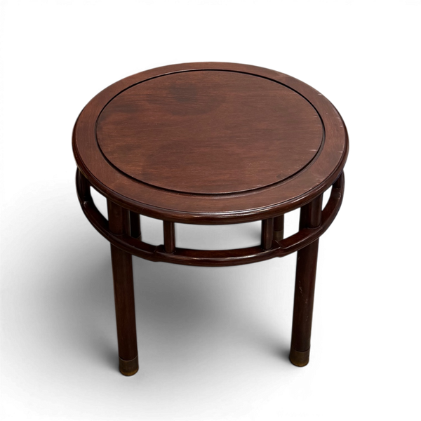 Pair of Vintage Mahogany & Brass Side Tables