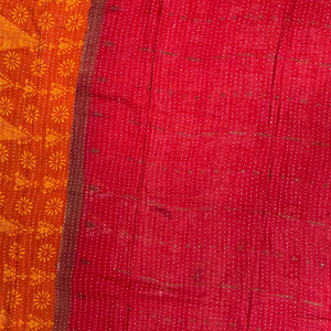 Block Print Quilt • Large - Red/Orange Multicolored