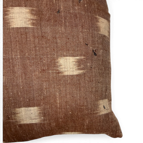 Vintage Fabric Silk Pillow 18" x 17.5"