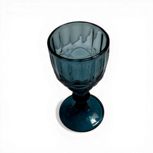 Blue Embossed Retro Wine Glasses