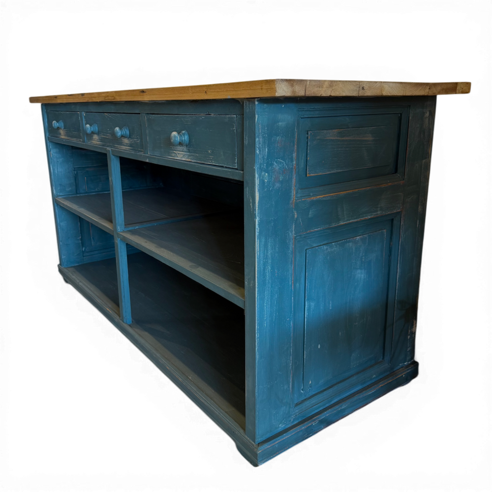 Vintage Counter with Wooden Pulls