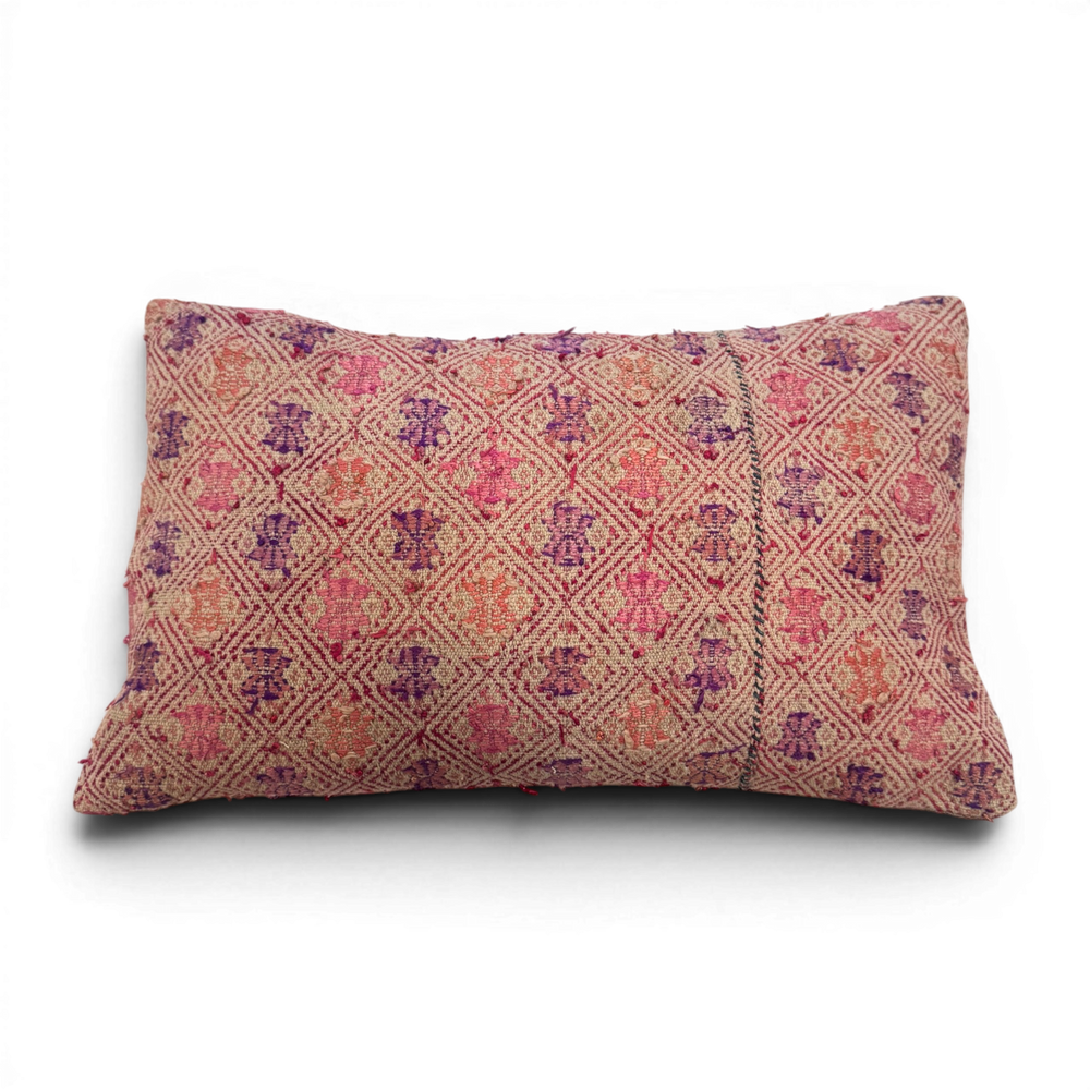 Vintage Fabric Pillow 17.5" x 10.5"