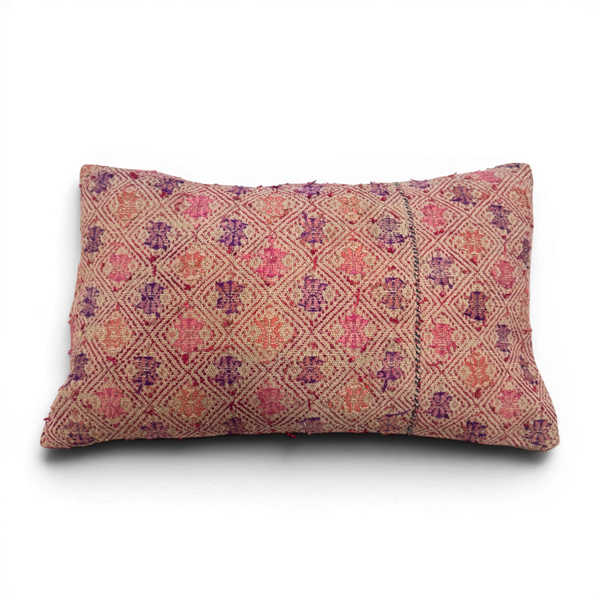 Vintage Fabric Pillow 17.5" x 10.5"