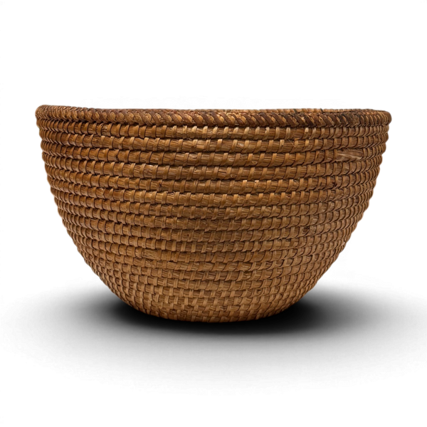 Vintage Budapest Round Basket Small