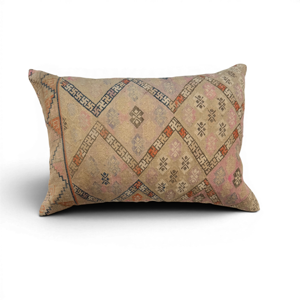 Vintage Fabric Pillow 18" x 12.5"