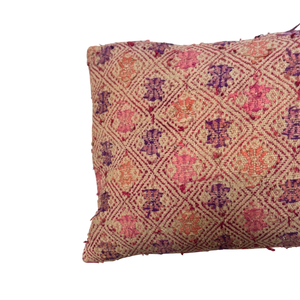 Vintage Fabric Pillow 17.5" x 10.5"