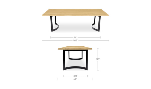 Bent Dining Table Small Oak