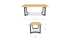 Bent Dining Table Extra Small Oak