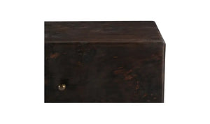 Dark Burl Wood Nightstand