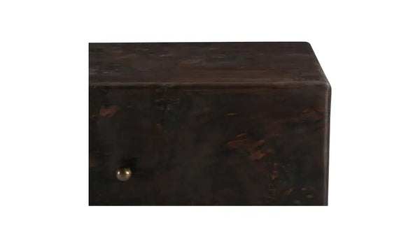 Dark Burl Wood Nightstand