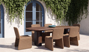 Warby Outdoor Dining Table Brown