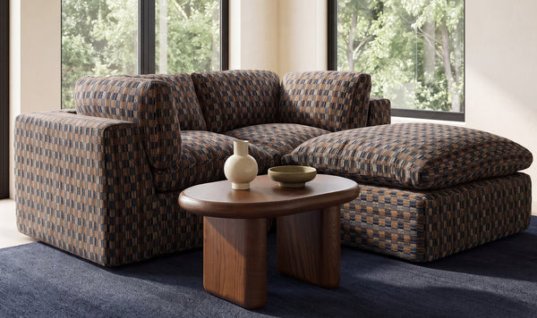 Cates Nook Modular Sectional Navy And Brown