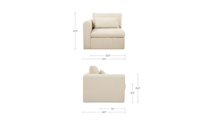 Swift Left Arm Facing Chair Light Beige