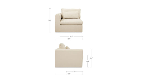 Swift Left Arm Facing Chair Light Beige