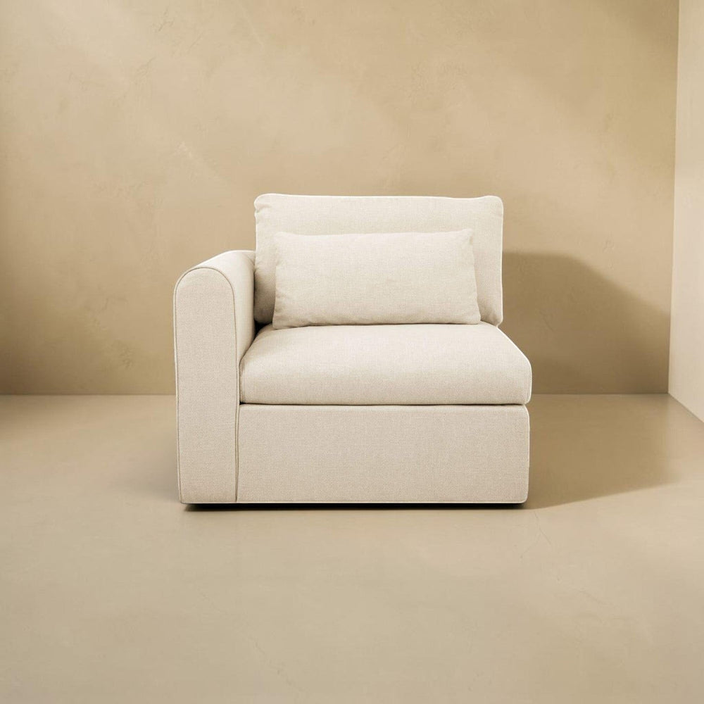 Modular Left-Arm Facing Chair Light Beige