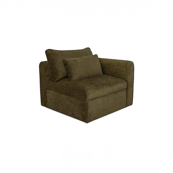 Modular Right-Arm Facing Chair Dark Green