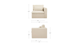 Swift Right Arm Facing Chair Light Beige