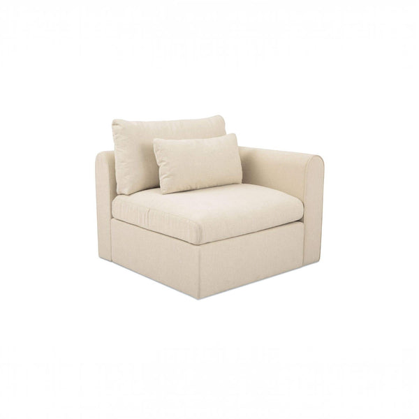 Modular Right-Arm Facing Chair Light Beige