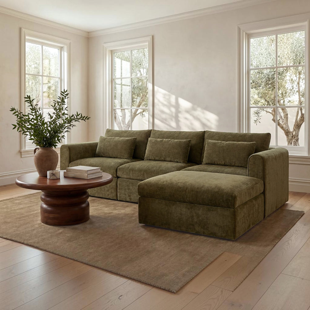 Modular Slipper Chair Dark Green