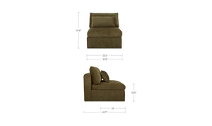 Swift Slipper Chair Dark Green
