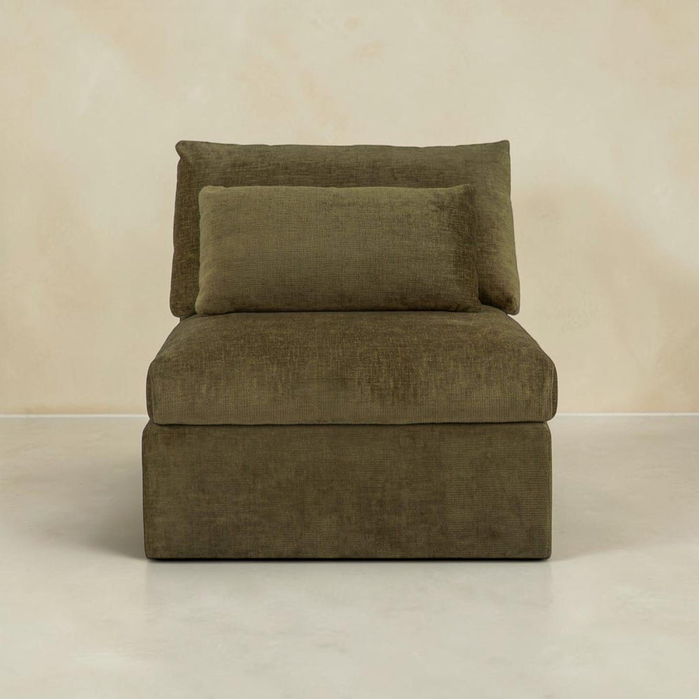 Modular Slipper Chair Dark Green