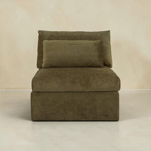 Modular Slipper Chair Dark Green