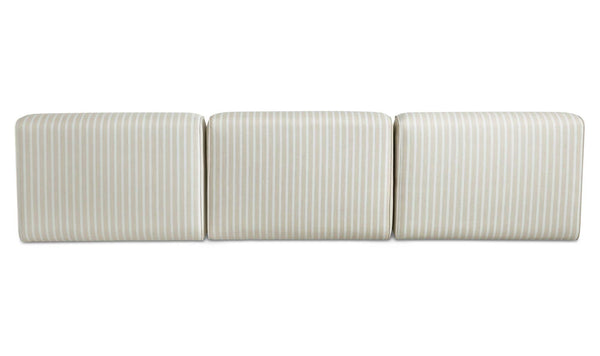 Sunseeker 3 Piece Outdoor Sofa Brown Stripe