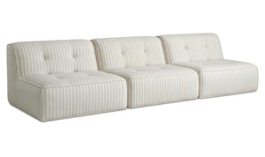 Sunseeker 3 Piece Outdoor Sofa Brown Stripe