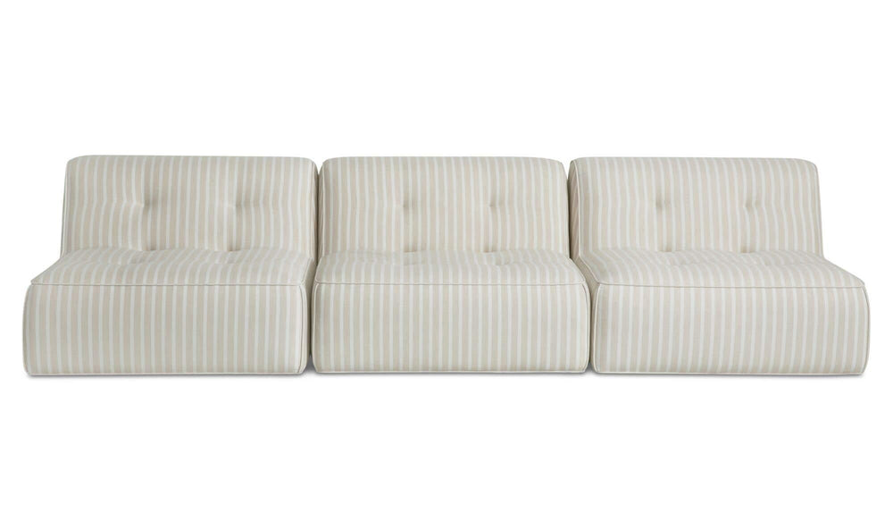 Sunseeker 3 Piece Outdoor Sofa Brown Stripe
