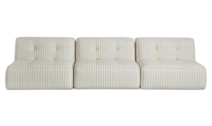 Sunseeker 3 Piece Outdoor Sofa Brown Stripe