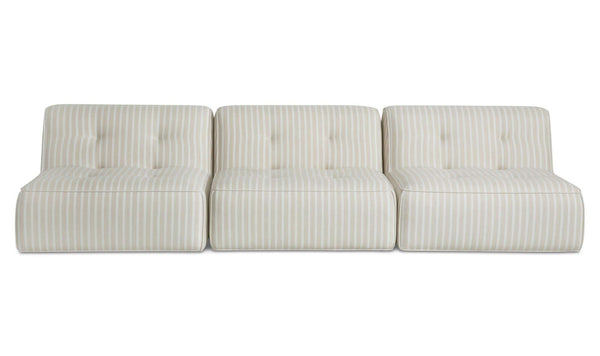 Sunseeker 3 Piece Outdoor Sofa Brown Stripe