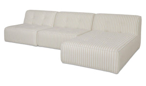 Sunseeker 3 Piece Outdoor Lounge Brown Stripe