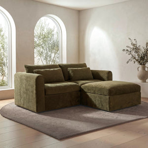 Interlocking Modular Nook Sectional Dark Green