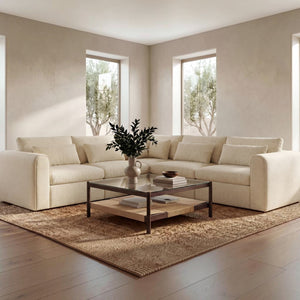 Interlocking Modular L Sectional Light Beige